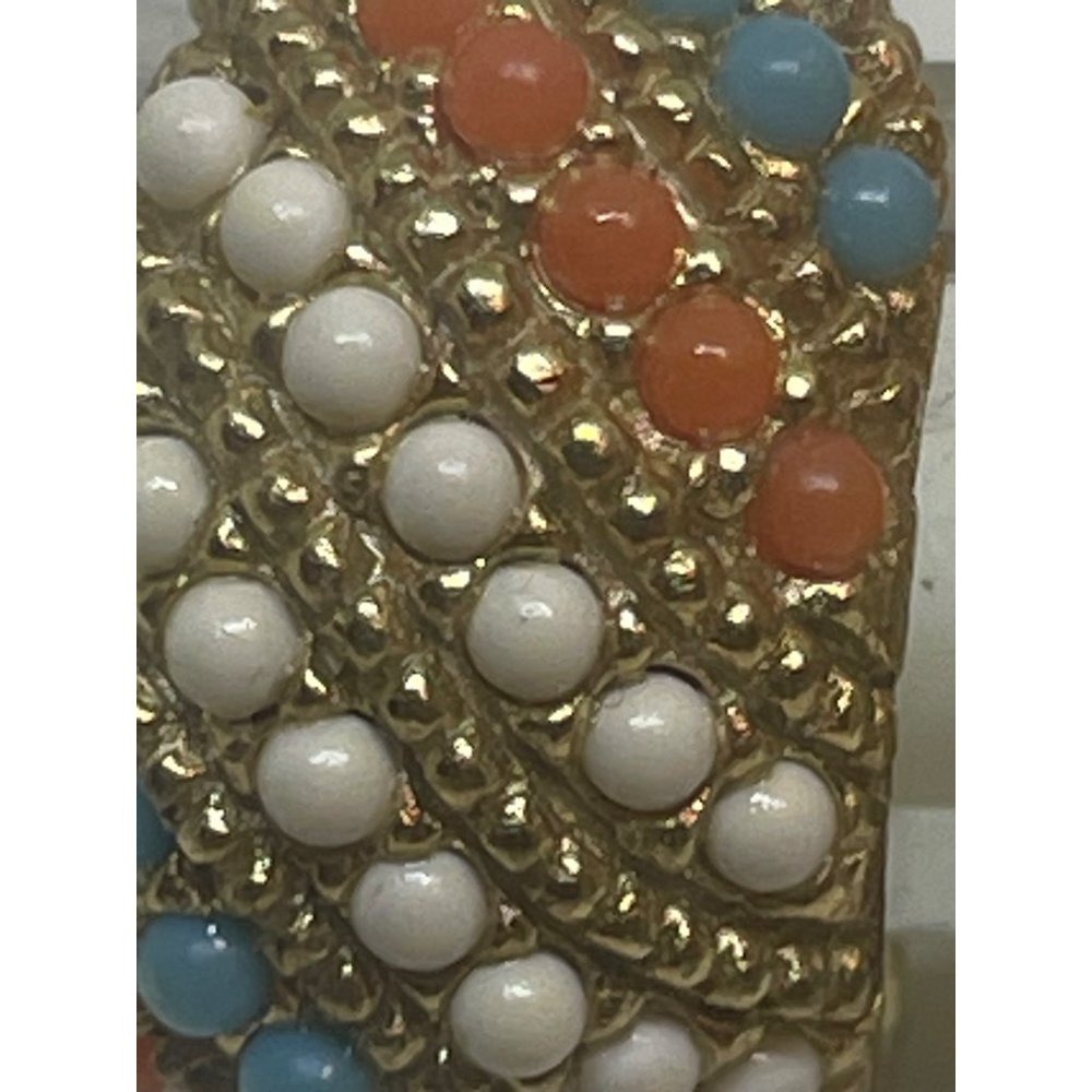 Vintage Les Bernard Tiny Bead Clip on Earrings - Picture 6 of 7